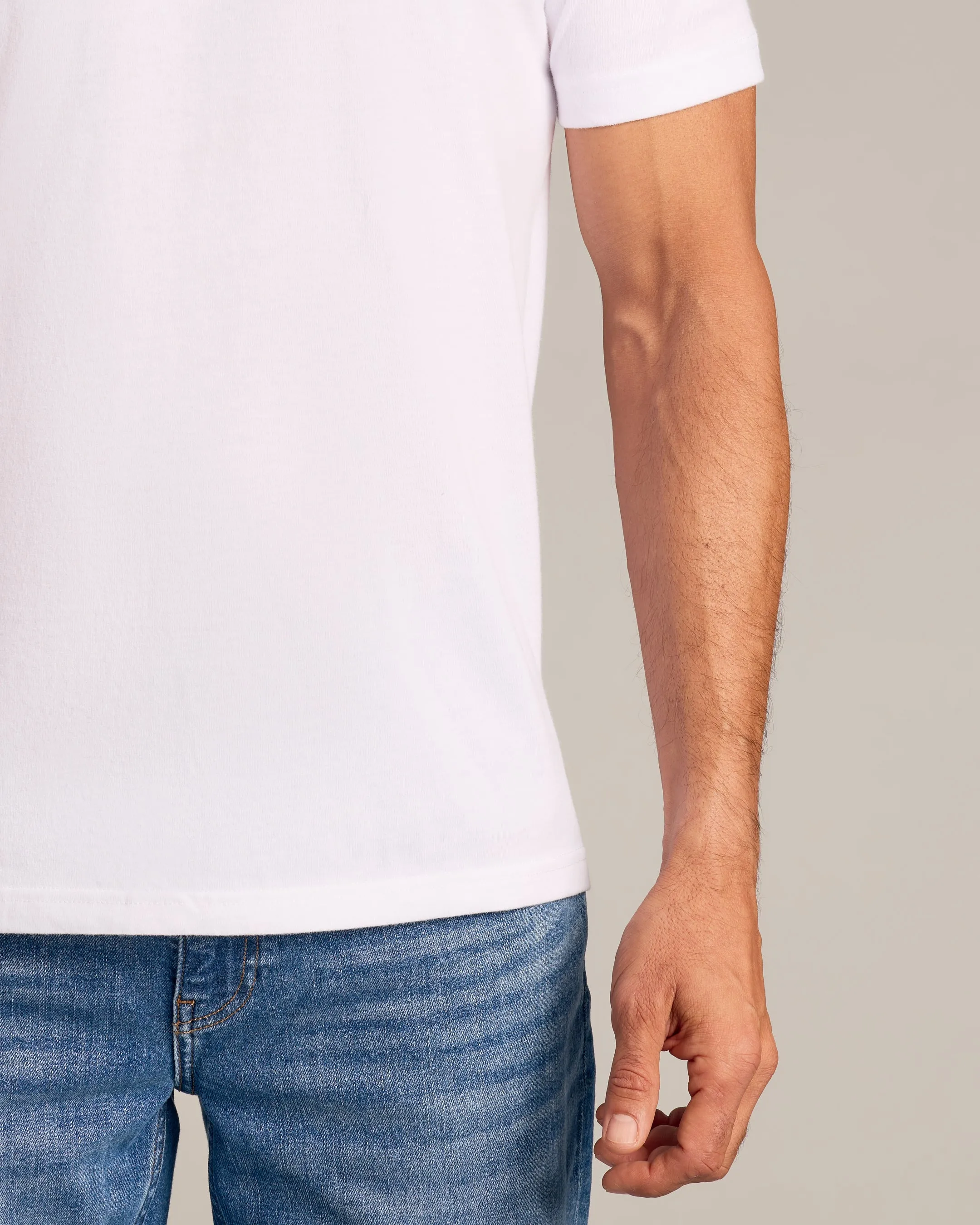 White V-Neck Tee
