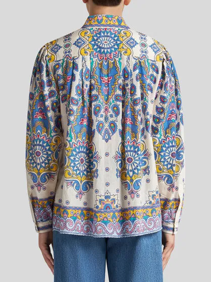 Wide Cotton And Silk Shirt