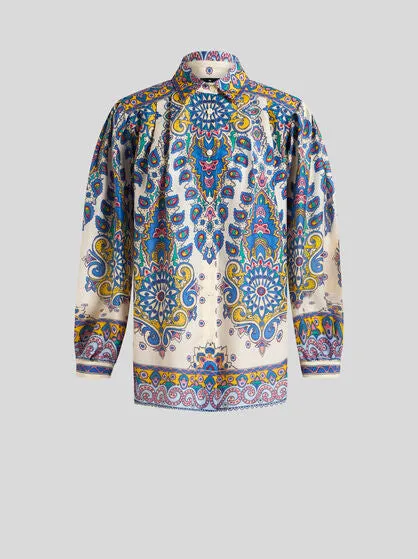 Wide Cotton And Silk Shirt