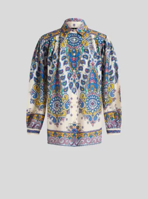 Wide Cotton And Silk Shirt