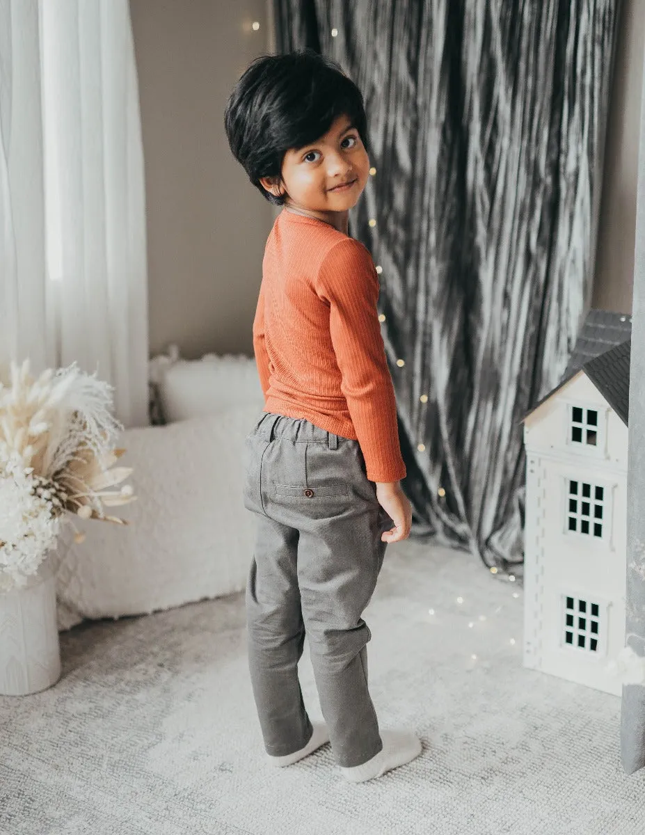Wolfie Chino Pants - Grey Mist