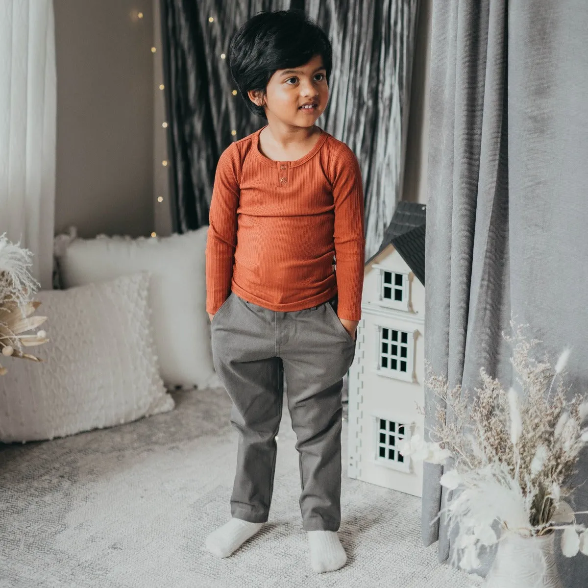 Wolfie Chino Pants - Grey Mist