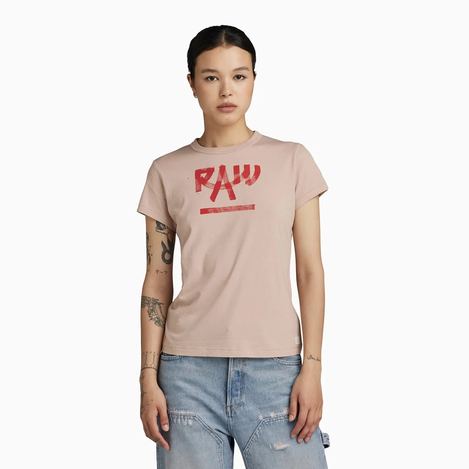 Women's Calligraphy Graphic Short Sleeve T-Shirt
