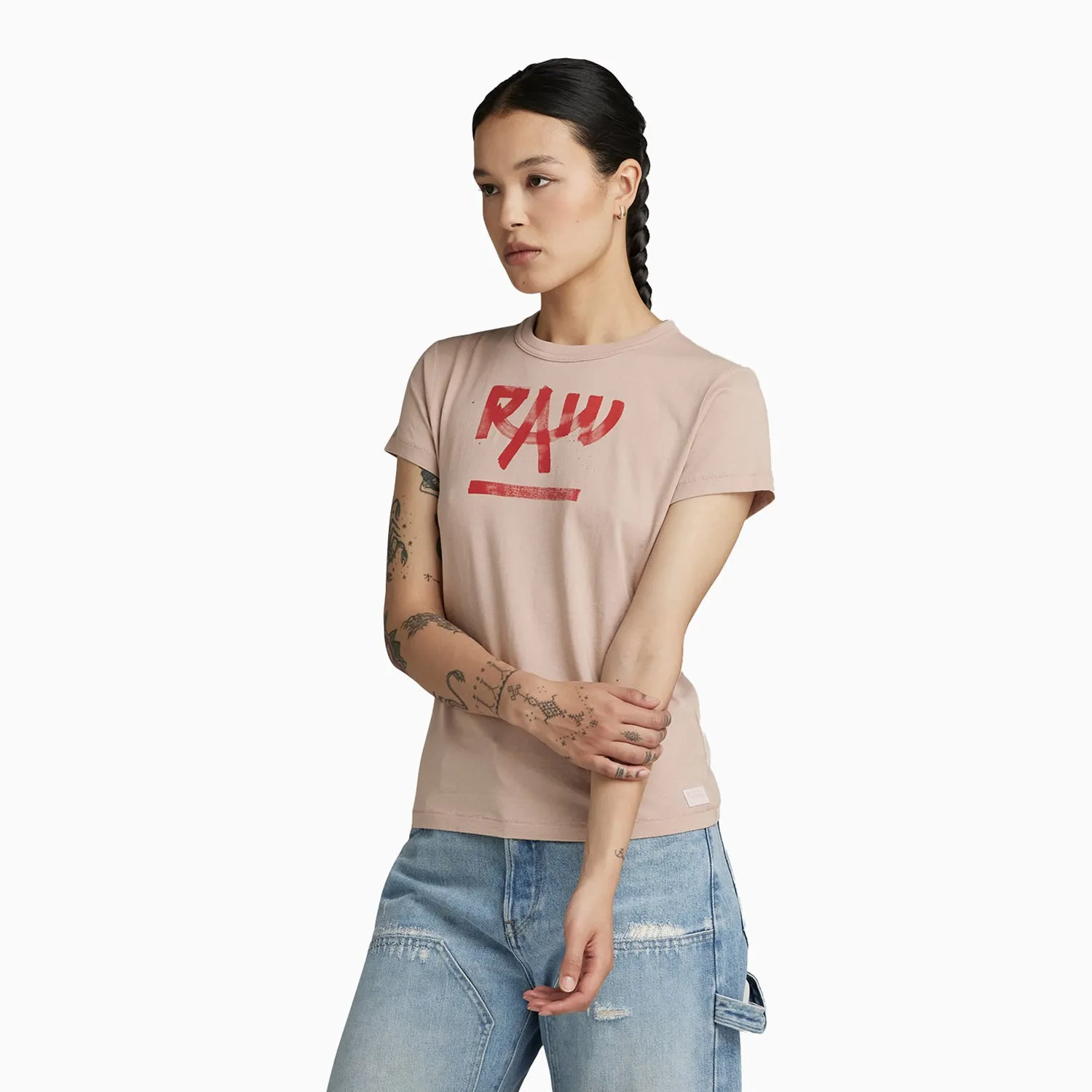 Women's Calligraphy Graphic Short Sleeve T-Shirt