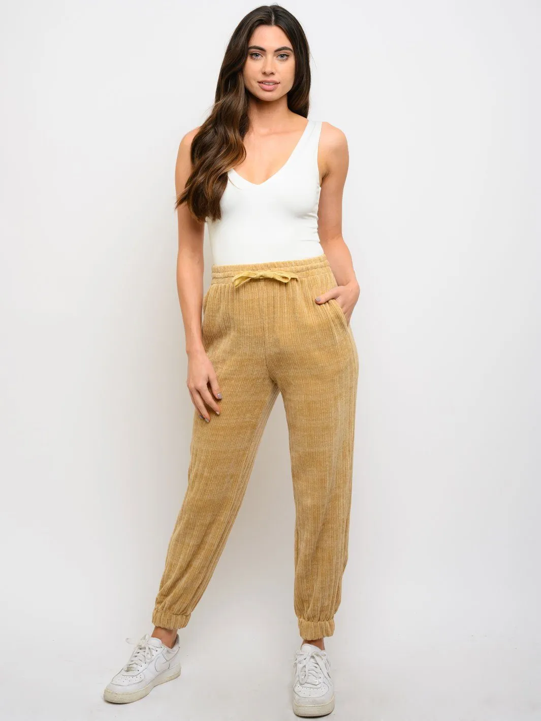 WOMEN'S ELASTIC WAIST JOGGER PANTS