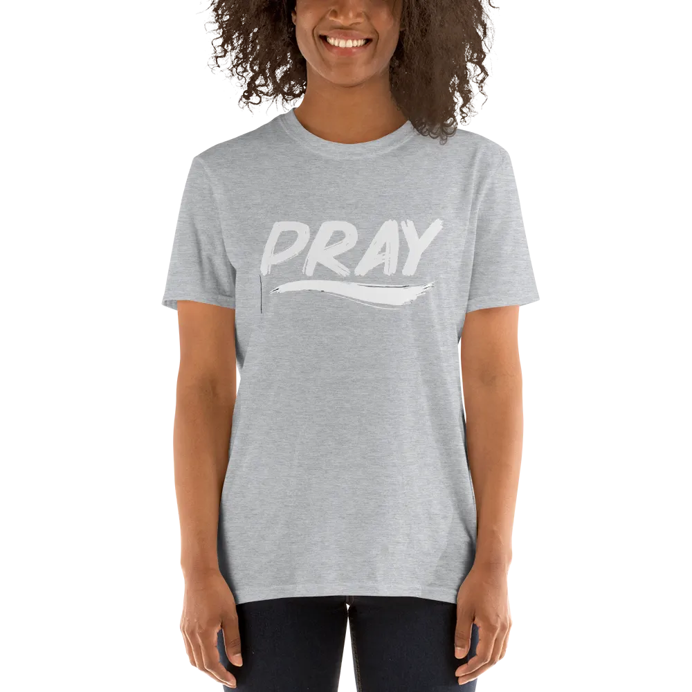 Womens Graphic Crew Neck T shirt-Pray