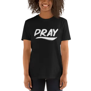Womens Graphic Crew Neck T shirt-Pray