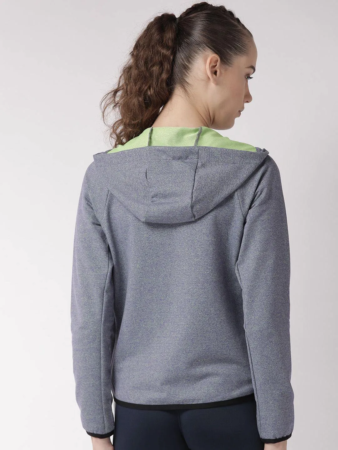 Women's Melange Grey Bomber  Jackect