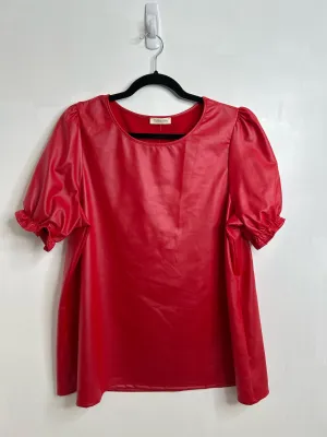 Womens Size Lg Misses Red Cotton Bleu Tops