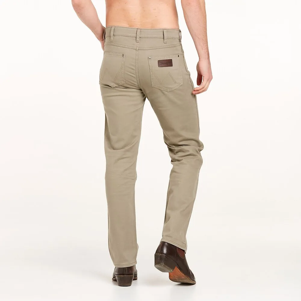 Wrangler Straight Moleskin Mens Jeans Chamois