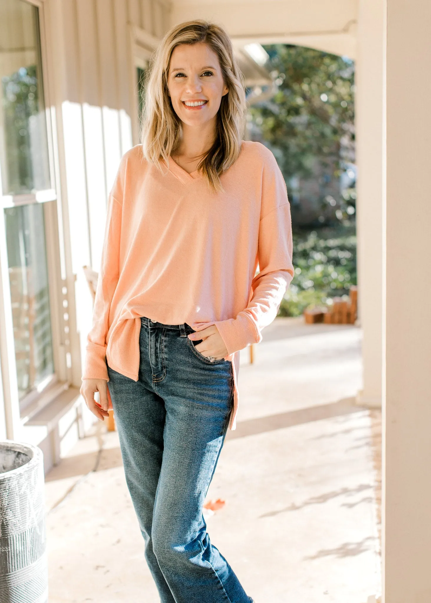 X Peach Hue Sweater