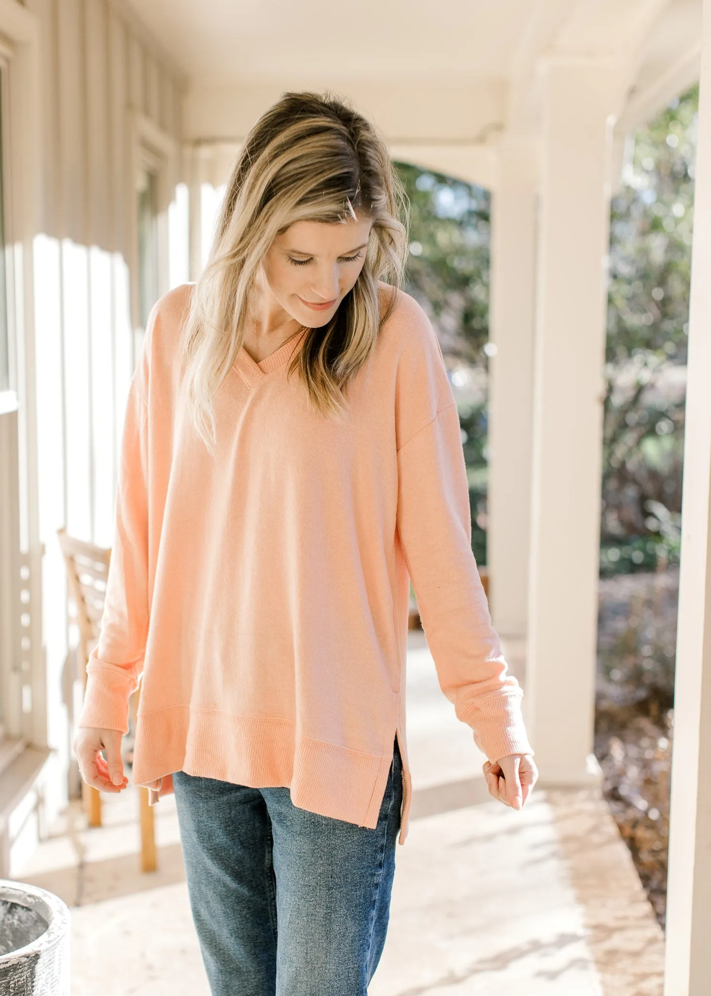 X Peach Hue Sweater