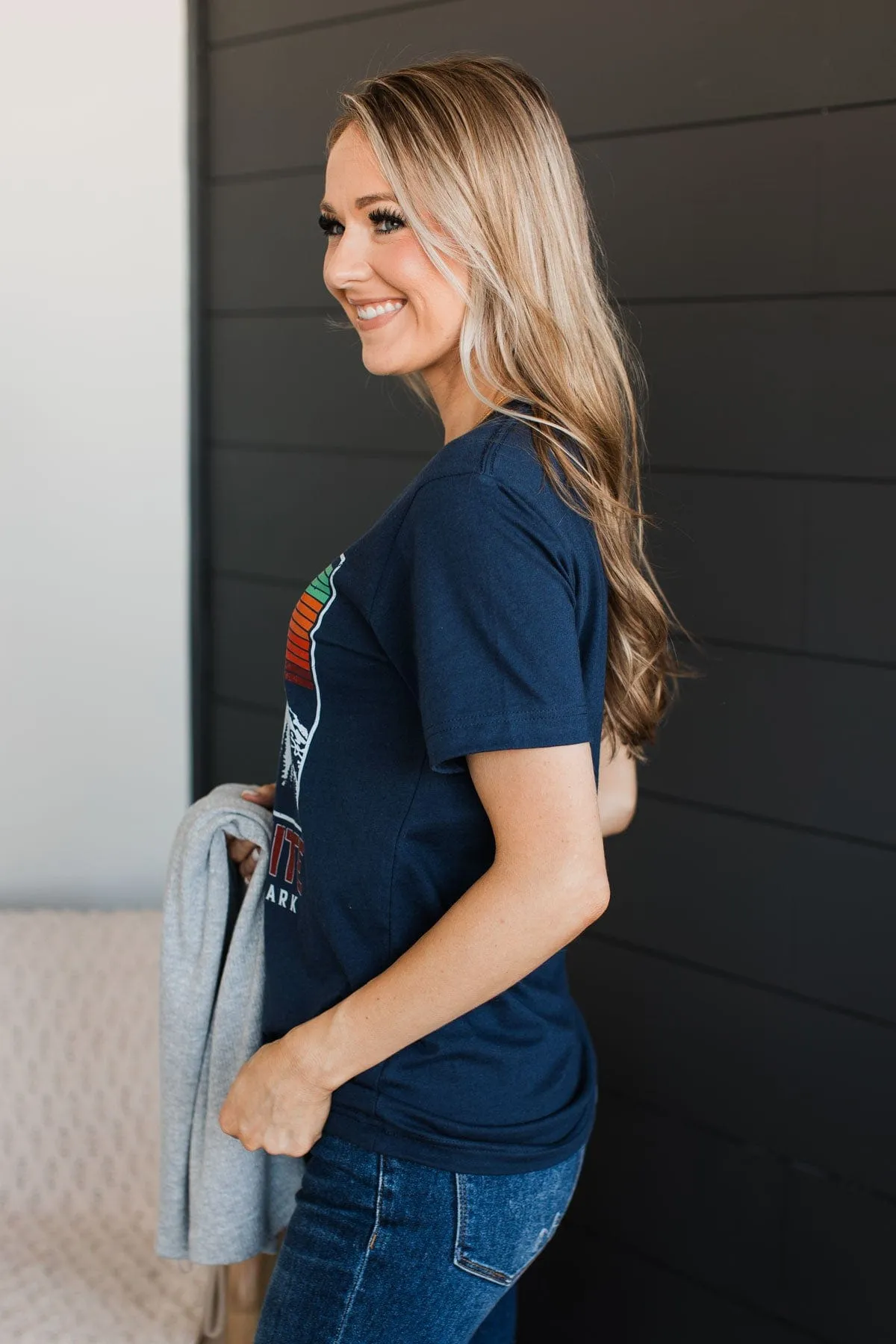 Yosemite National Park Graphic Tee- Navy