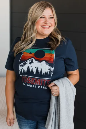 Yosemite National Park Graphic Tee- Navy