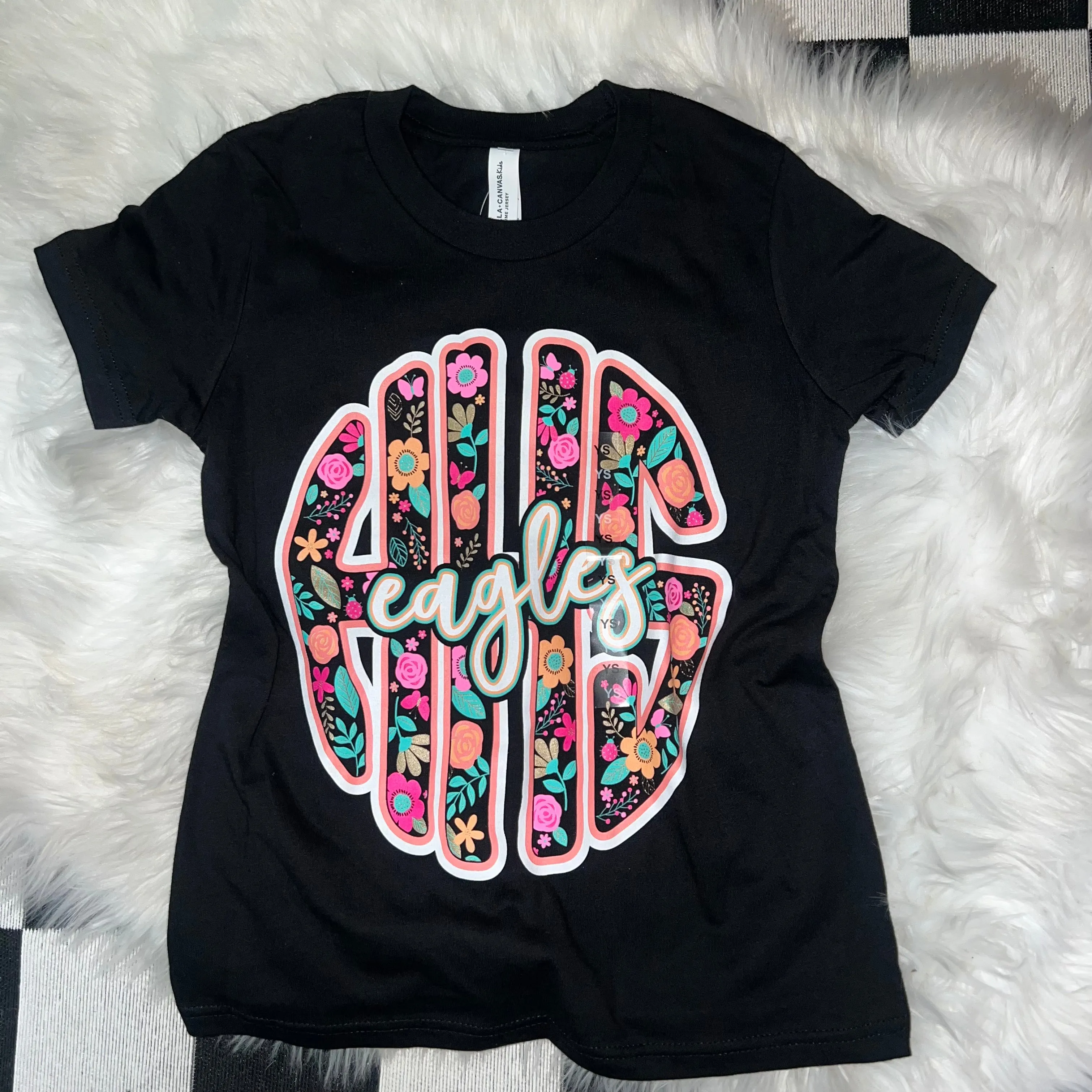 Youth Floral HHS Eagles Tee