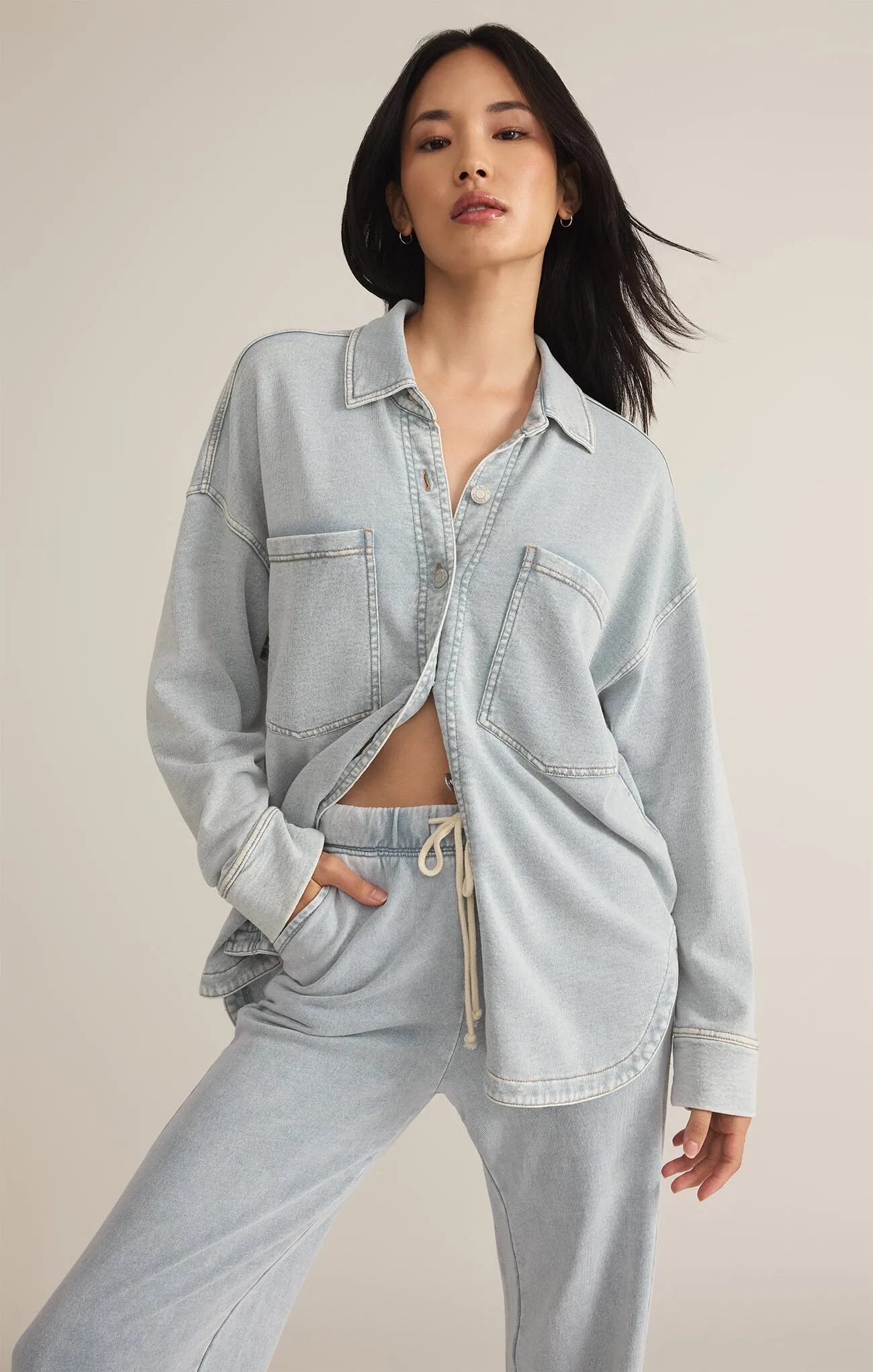 Z Supply All Day Knit Denim Jacket