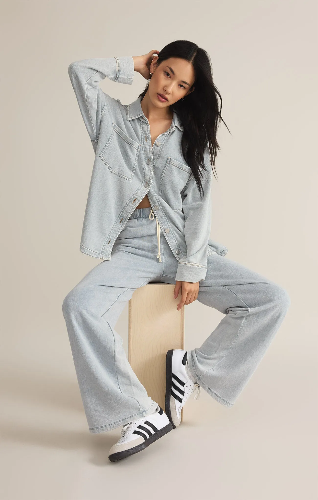 Z Supply All Day Knit Denim Jacket