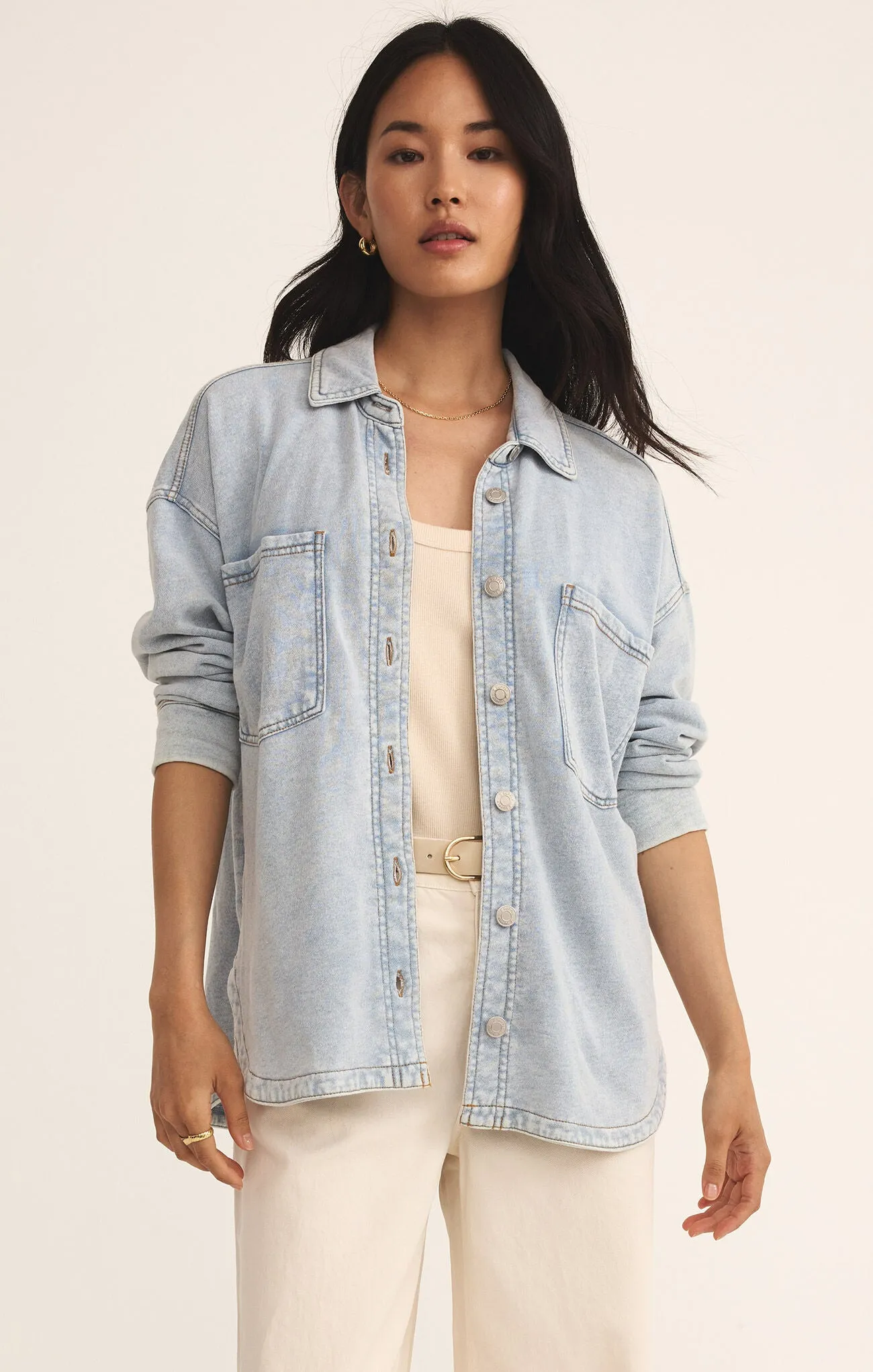 Z Supply All Day Knit Denim Jacket