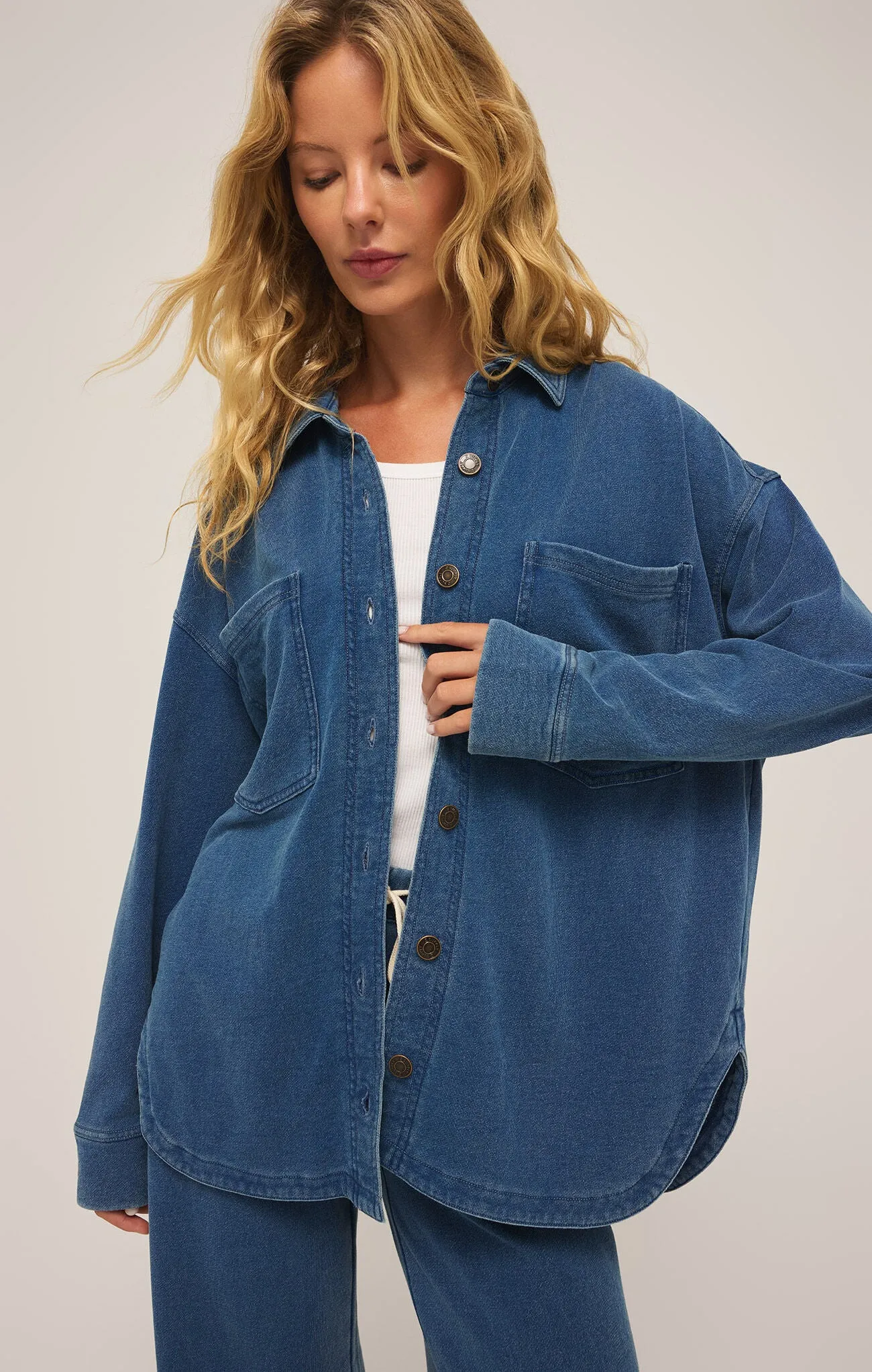 Z Supply All Day Knit Denim Jacket
