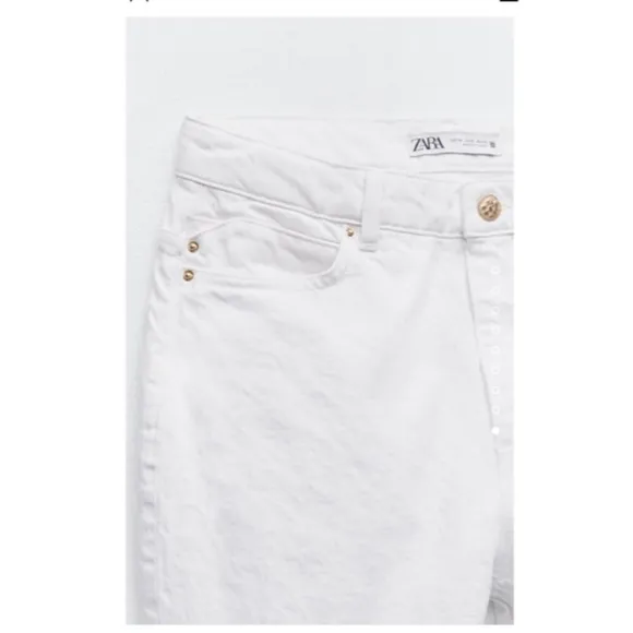 Zara Straight Leg White Denim