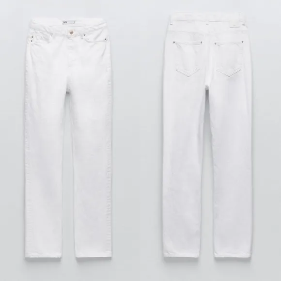 Zara Straight Leg White Denim